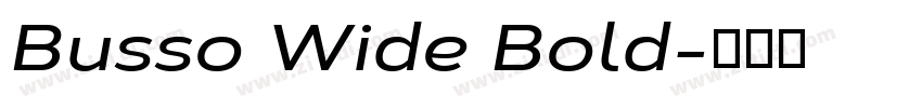 Busso Wide Bold字体转换